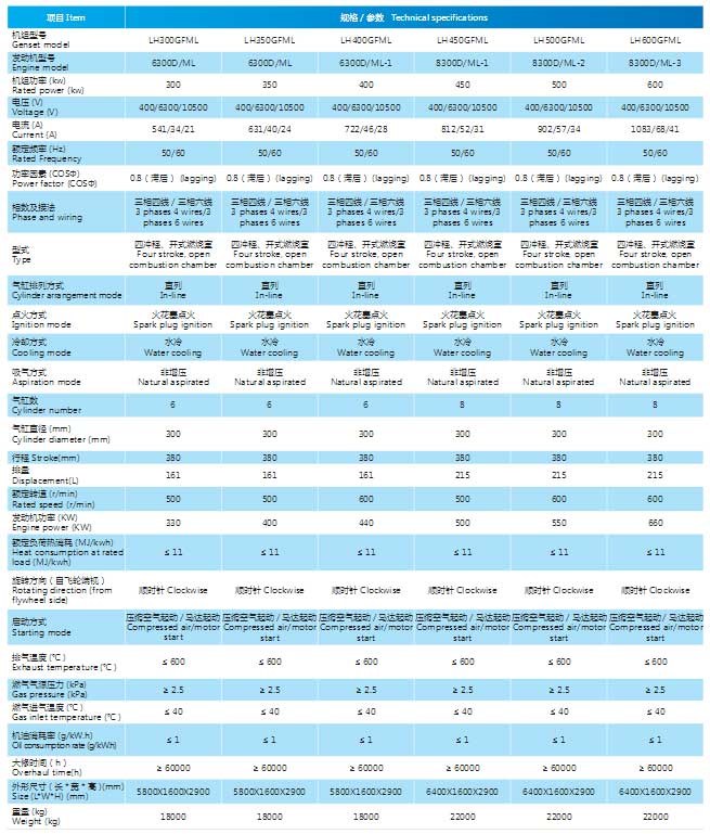 300係列蘭炭氣發(fā)電機組